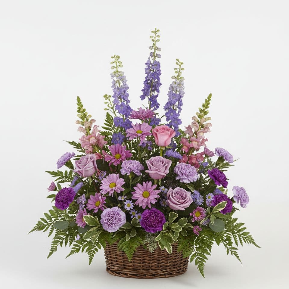 Whimsical Lavender Basket